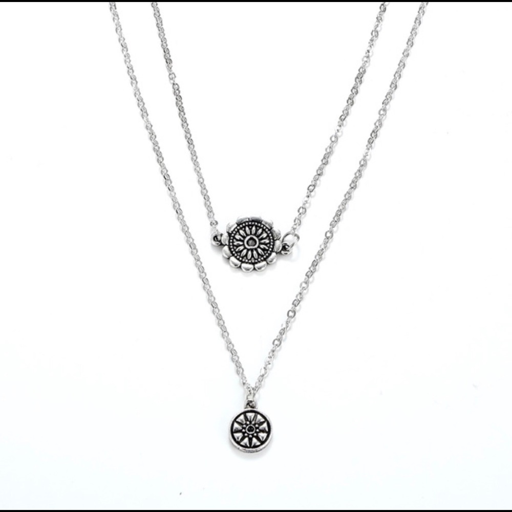 Boho 2 necklace bundle mandala necklaces - Picture 3 of 8